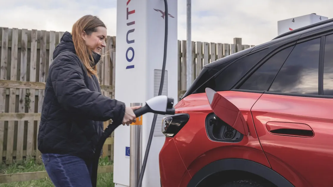 Electric car charging.