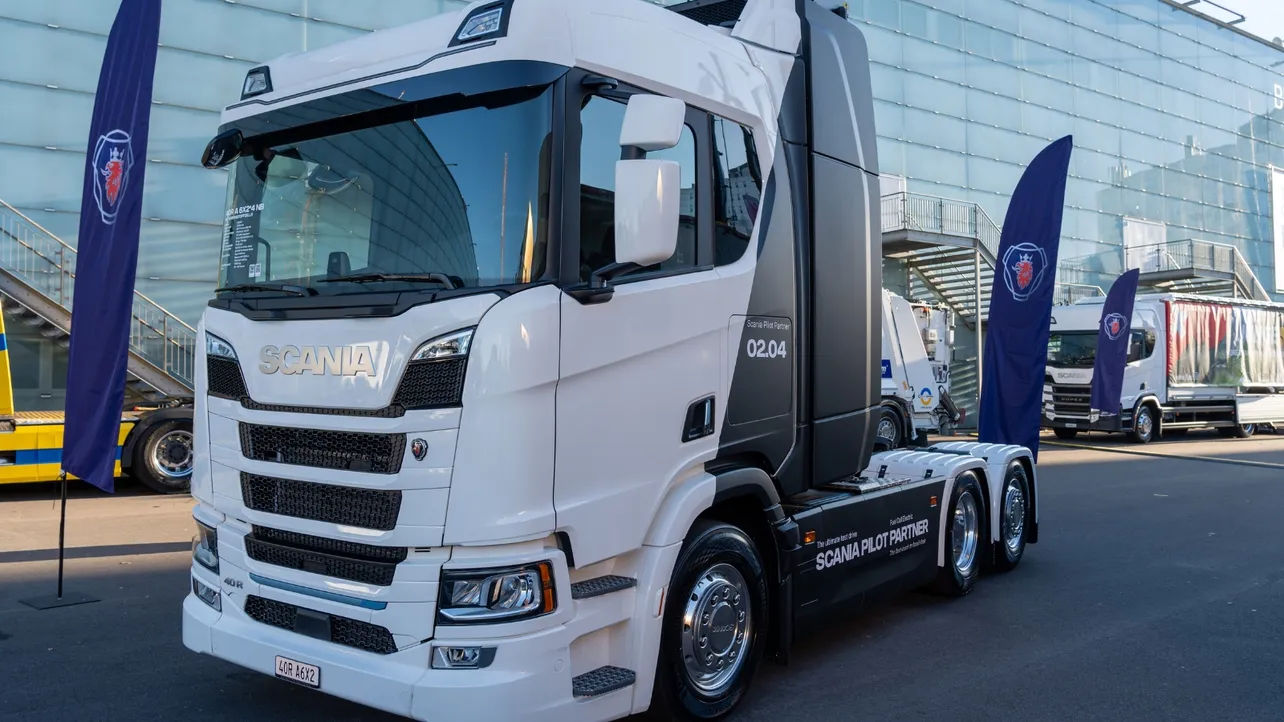 Scania Pilot Partner hydrogen fuel-cell electric truck.